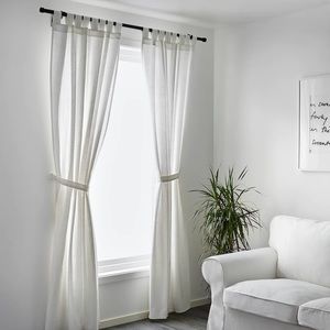 IKEA Lenda Curtains 1 pair white 55x98